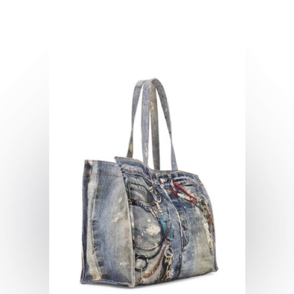 Acne studios Trompe L'oeil Cotton-Canvas Tote Bag $1063 NEW without tags - Picture 8 of 15